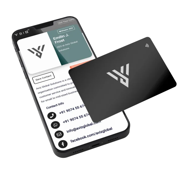 V-card-mobile-mockup-card-over-the-phone Vbiz Pro Smart Business Card